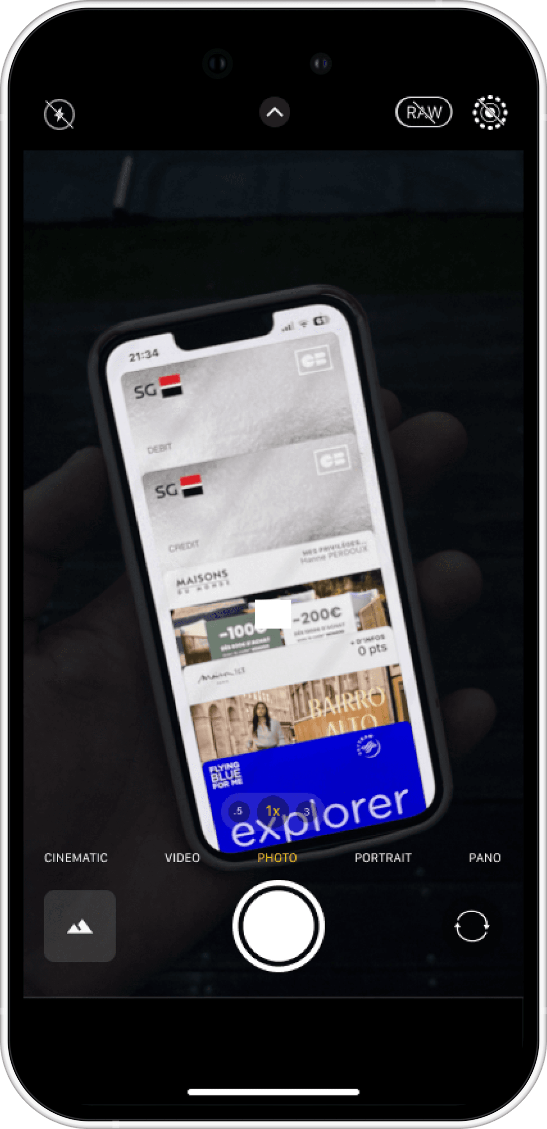 Scan de la carte de fidélité en caisse depuis l'iPhone du commerçant