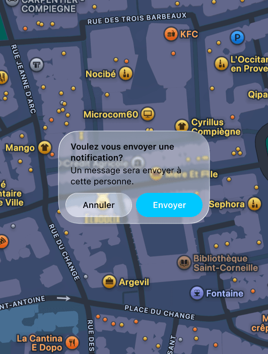 Bannière de notification reçue à l'approche du palier de récompense